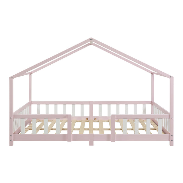 Kinderbed Treviolo met uitvalbeveiliging en matras [en.casa]