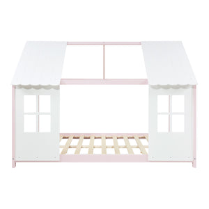 Kinderbed Tostedt huisbed met bedbodem en matras [en.casa] [neu.haus]
