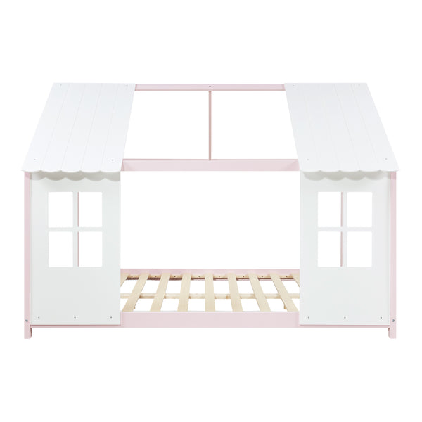 Kinderbed Tostedt huisbed met bedbodem en matras [en.casa] [neu.haus]
