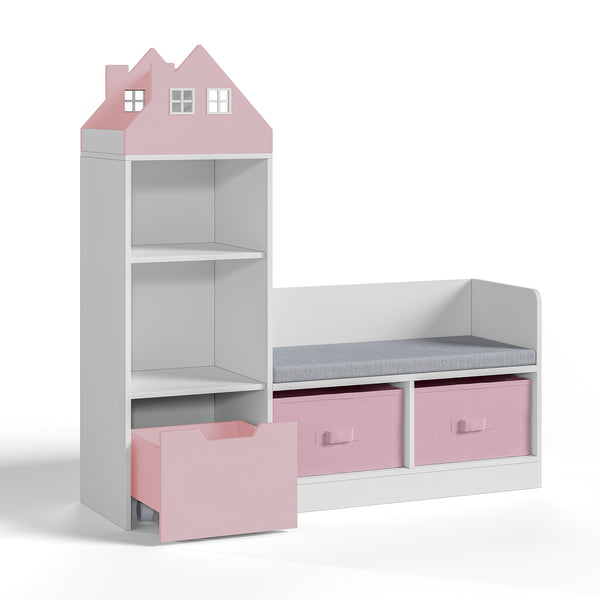Kinderrek met zitbank Vipsali 100x99x30 cm [en.casa]