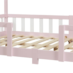 Kinderbed Treviolo met uitvalbeveiliging en bedbodem [en.casa]