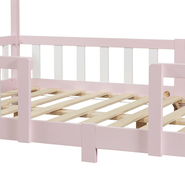 Kinderbed Treviolo met uitvalbeveiliging en bedbodem [en.casa]