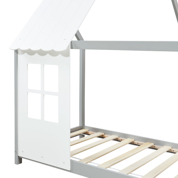 Kinderbed Tostedt huisbed grenen [en.casa]