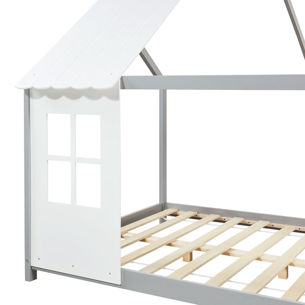 Kinderbed Tostedt huisbed grenen [en.casa]