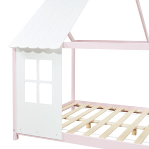 Kinderbed Tostedt huisbed met bedbodem en matras [en.casa] [neu.haus]