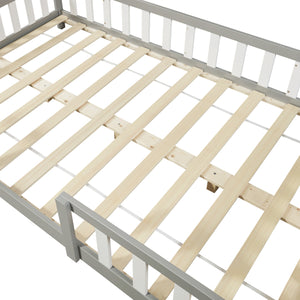 Lit cabane Sisimiut avec matelas [en.casa] [neu.haus]