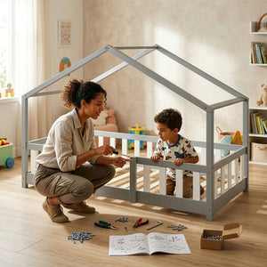 Kinderbed Treviolo huisbed [en.casa]