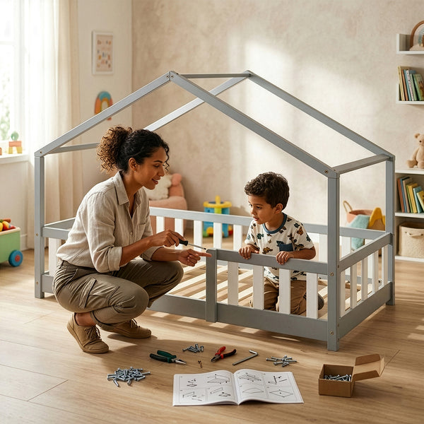 Kinderbed Treviolo huisbed [en.casa]