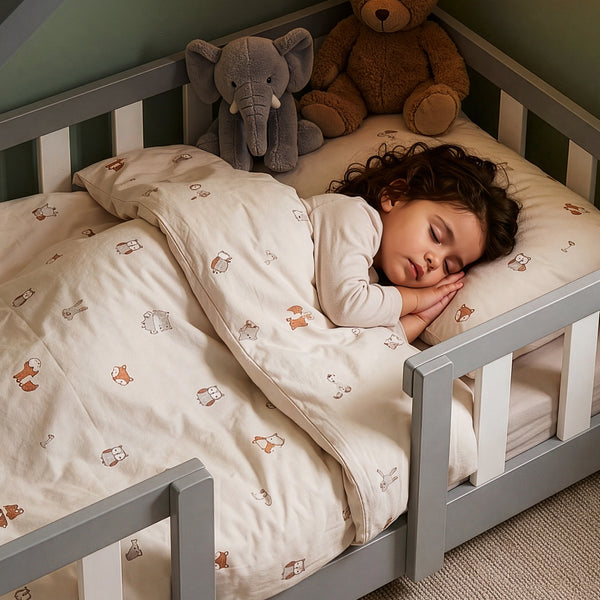 Kinderbed Treviolo met uitvalbeveiliging en matras [en.casa]