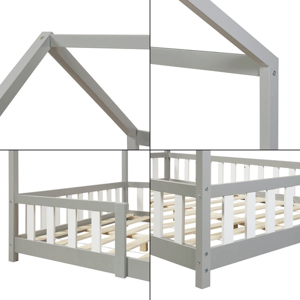Kinderbed Sisimiut met uitvalbeveiliging en bedbodem [en.casa]