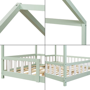 Kinderbed Sisimiut met uitvalbeveiliging en bedbodem [en.casa]