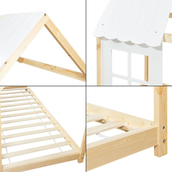 Kinderbed Tostedt huisbed grenen [en.casa]