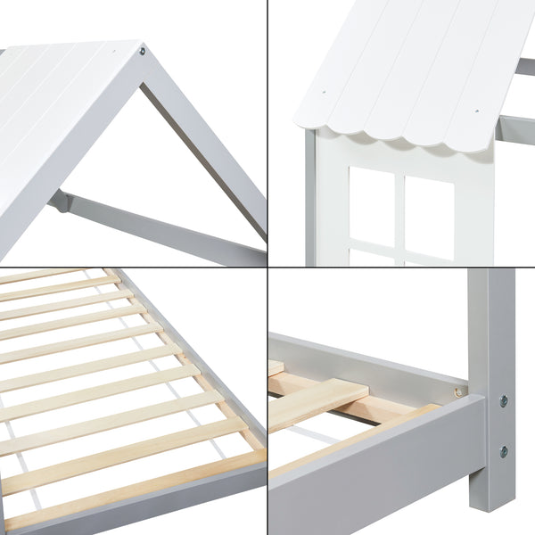 Kinderbed Tostedt huisbed grenen [en.casa]