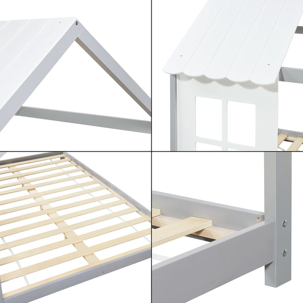 Kinderbed Tostedt huisbed grenen [en.casa]