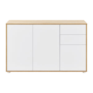 Commode Paarl 74 x 117 x 36 cm avec 3 portes [en.casa] 