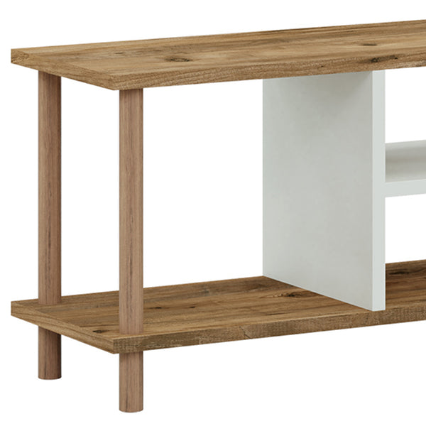 [en.casa] TV meubel Ærøskøbing 120x29x43 cm wit - 4 varianten