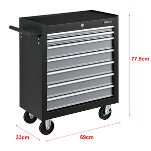 Chariot d'Atelier pour Outils Noir Argenté [pro.tec]