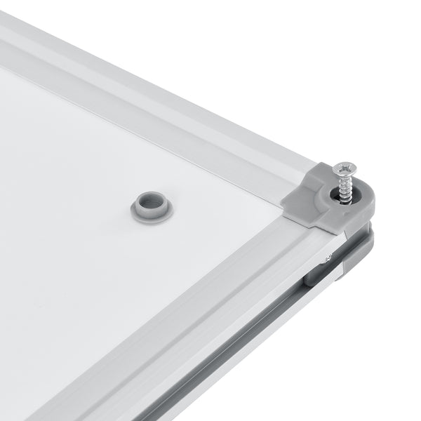 [pro.tec] Tableau Blanc Magnétique avec Porte-marqueurs Aluminium et Métal Blanc Plusieurs Tailles