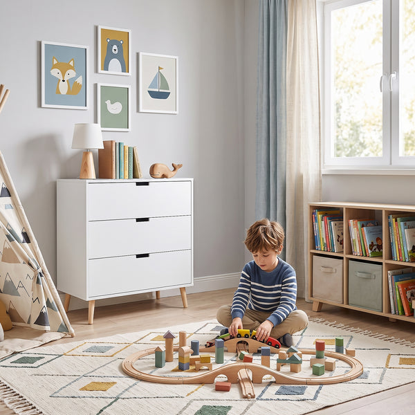 Wickelcommode Sallinrar met afneembare verschoningsmat [en.casa]