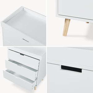 Wickelcommode Sallinrar met afneembare verschoningsmat [en.casa]