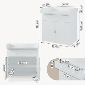 Commode à langer Starler avec matelas à langer amovible [en.casa]