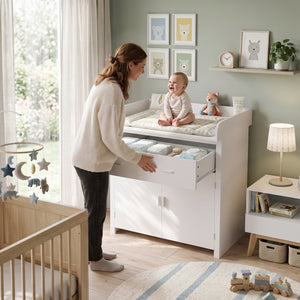 Commode à langer Starler avec matelas à langer amovible [en.casa]