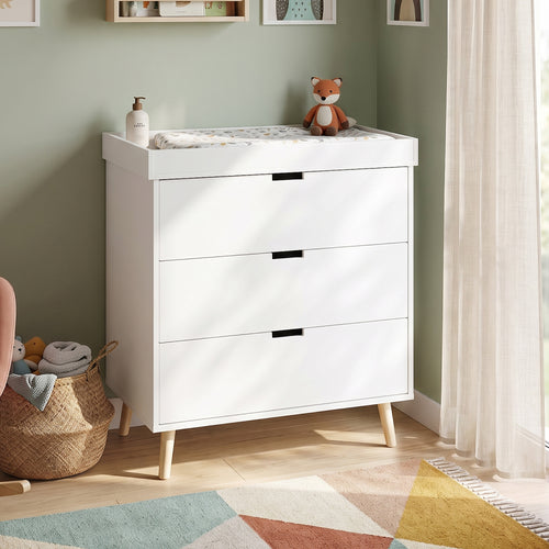Wickelcommode Sallinrar met afneembare verschoningsmat [en.casa]