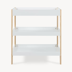 Table à langer Oupilu avec 2 étagères 91 x 82 x 53 cm blanc [en.casa]