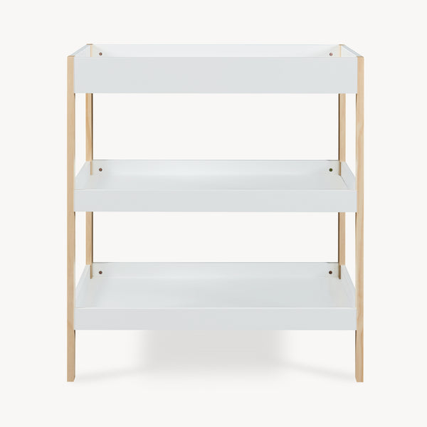 Table à langer Oupilu avec 2 étagères 91 x 82 x 53 cm blanc [en.casa]