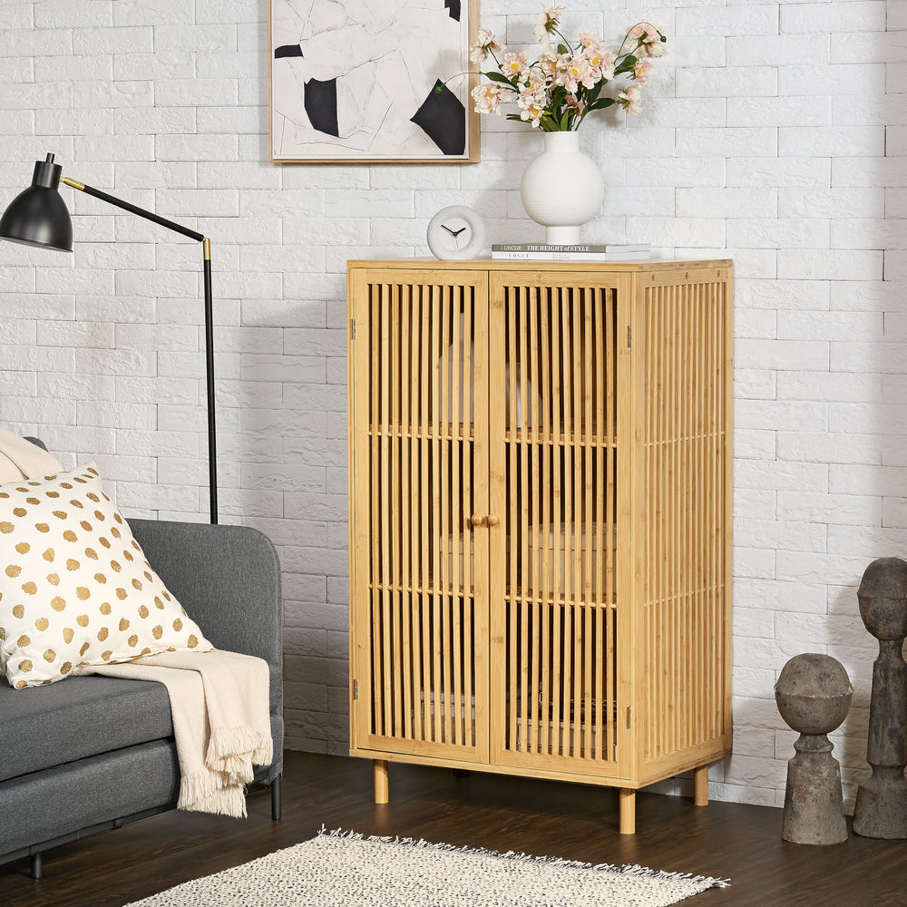 Bijzetkast Grong Bamboe [en.casa] - premiumXL