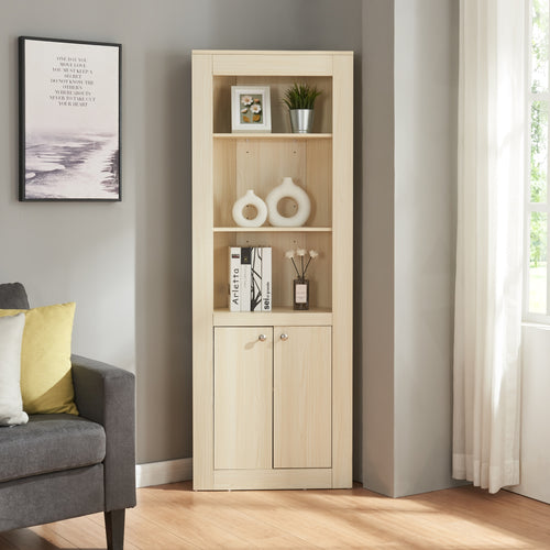 [en.casa] Boekenkast Eura 170x62x30 cm eikenkleurig