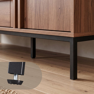 Buffet Kilmandar 150x40x79 cm aspect noyer [en.casa]