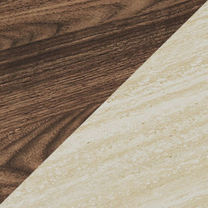Sideboard Trorlon 160x40x83 cm Notenoptiek/Travertin [en.casa]