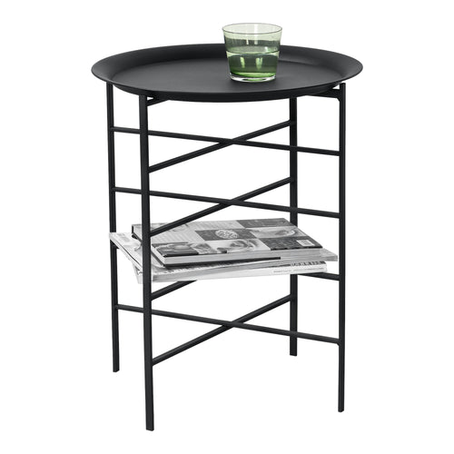 Table d’appoint Wiltz 40x40x53 cm métal noir en.casa - premiumXL