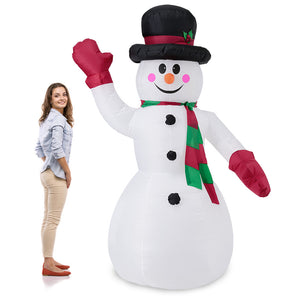 Saint Nicolas / Bonhomme de neige géant gonflable à LED [en.casa]