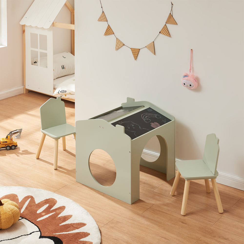 Ensemble de table de dessin et 2 chaises pour enfants Romso [en.casa] 
