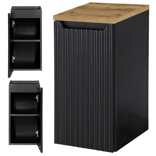 Wastafelonderkast met wastafelblad met 1 deur Newport [en.casa]