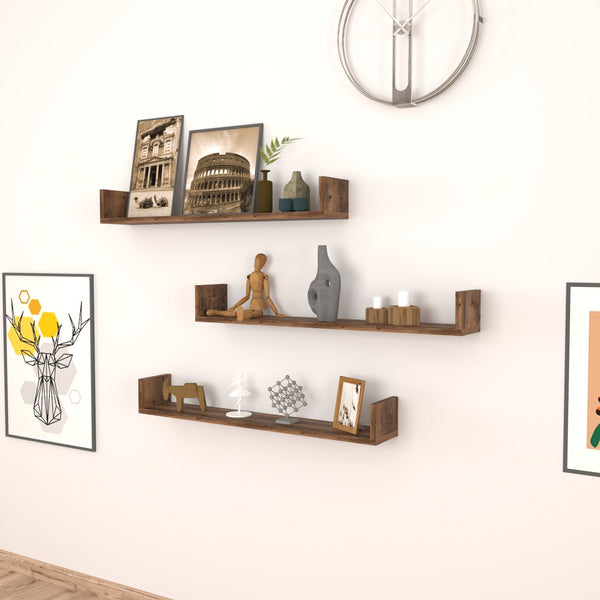 [en.casa] Wandplank set van 3 Höganäs - 8 varianten