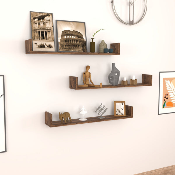 [en.casa] Wandplank set van 3 Höganäs - 8 varianten