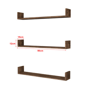 [en.casa] Wandplank set van 3 Höganäs - 8 varianten