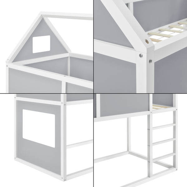 Lit Mezzanine Maison Quedlinburg 200 x 90 cm [en.casa]