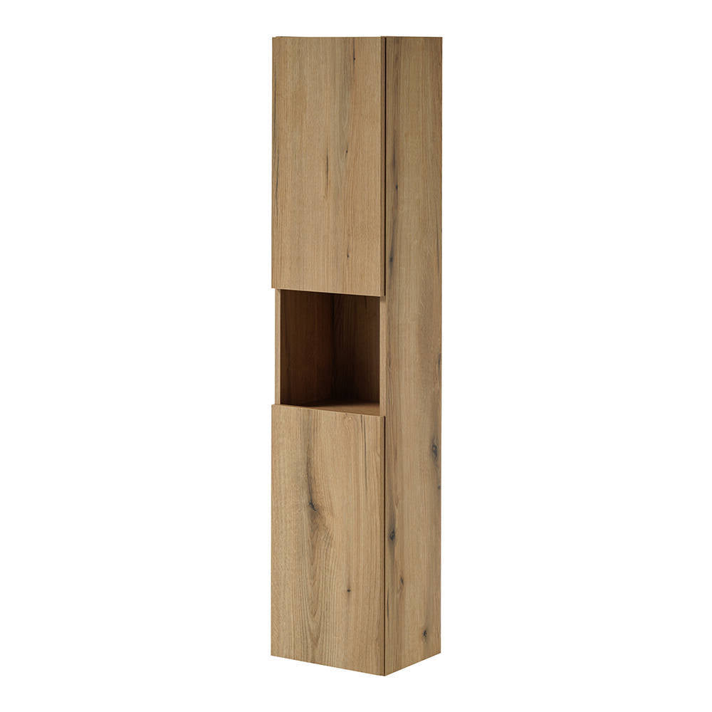 Colonne de salle de bain Newport avec 2 portes 30 x 140 x 25 cm effet chêne [en.casa]