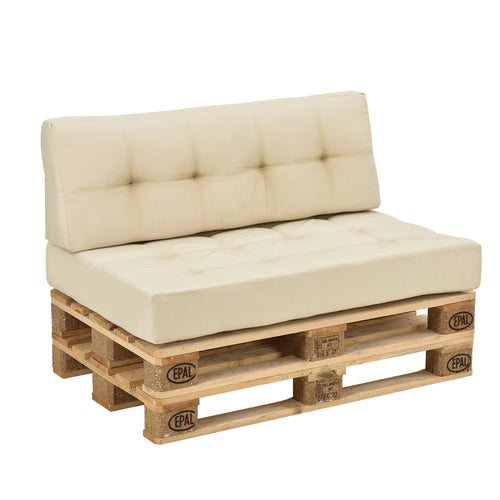 [en.casa] Coussin d’assise / de dossier / d’angle avec palette ou en kit pour canapé euro palette In/Extérieur meubles rembourrés