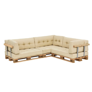[en.casa] Coussin d’assise / de dossier / d’angle avec palette ou en kit pour canapé euro palette In/Extérieur meubles rembourrés