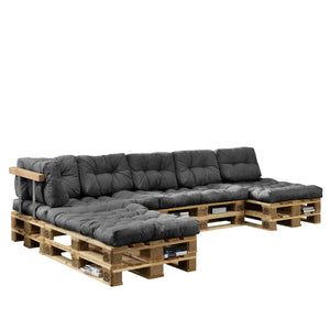 Kussenset voor binnen 4 palletkussens en 6 rugkussens - 4 varianten