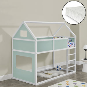 Kinderbed hoogslaper incl. matras 209x99x175 cm - verschillende kleuren