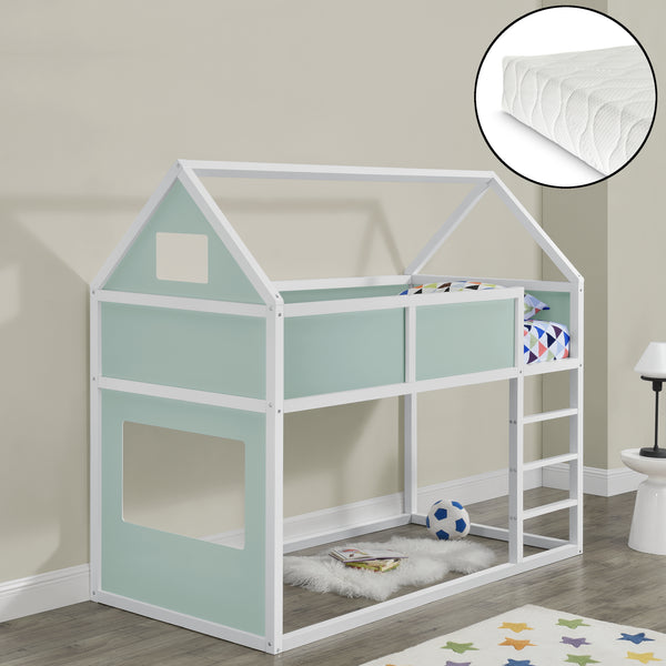 Kinderbed hoogslaper incl. matras 209x99x175 cm - verschillende kleuren