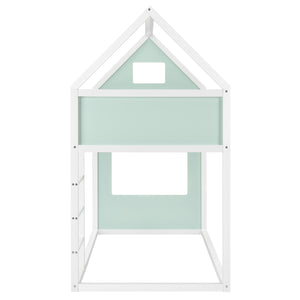 Kinderbed hoogslaper huisbed 209x99x175 cm - verschillende kleuren