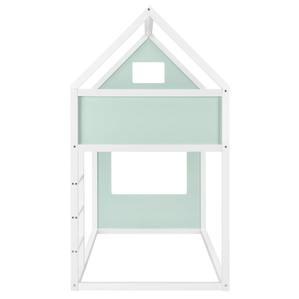 Kinderbed hoogslaper huisbed 209x99x175 cm - verschillende kleuren