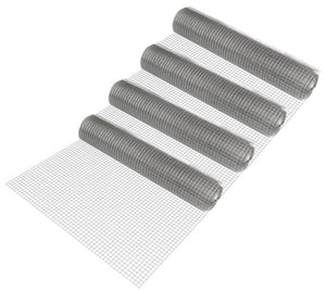 Grillage métallique en acier galvanisé 100 cm x 25 m gris [pro.tec]